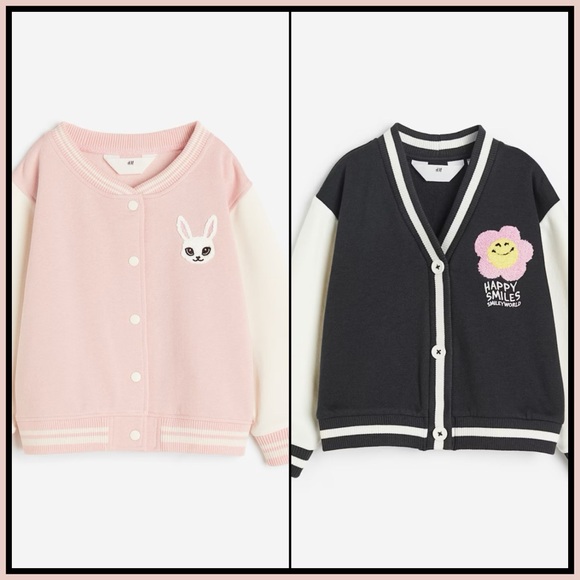 H&M Other - 2 H & M Kids Pink and Black Cardigans Sz 3T